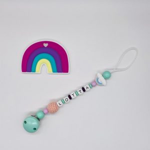 Schnullerkette Regenbogen